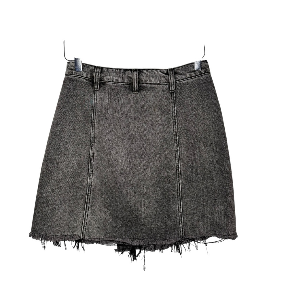 Free People Parker Black Wash Women’s Wrap Denim Mini Skirt Sz 27 / Sz 4 - Picture 9 of 12